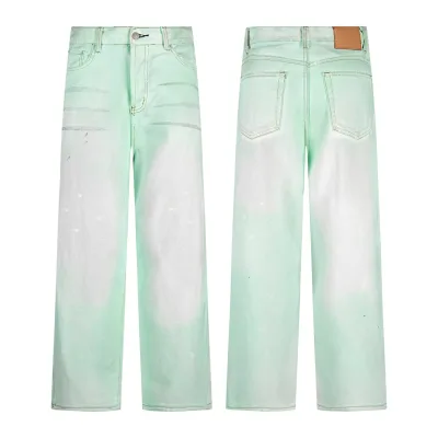 Acne Studios Jeans replica 1:1 Green Distressed Washed Mint Fluorescent
