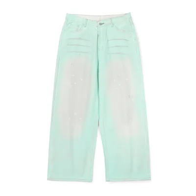 Acne Studios Jeans replica luxury 1:1 Green Distressed Washed Mint