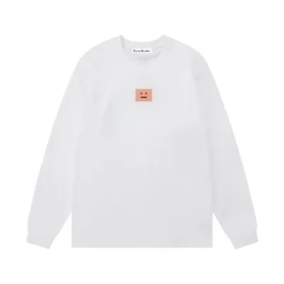 Acne Studios L?£¤ng?¡èrmad replika superklon Vit bomullstryckt