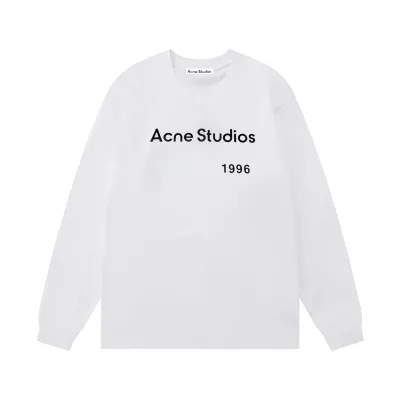 Acne Studios L?£¤ng?¡èrmad replika superklon Vit bomullstryckt