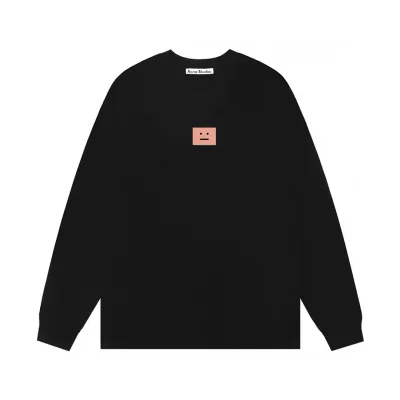 Acne Studios Long Sleeves replica 1:1 Black Cotton Printed Logo