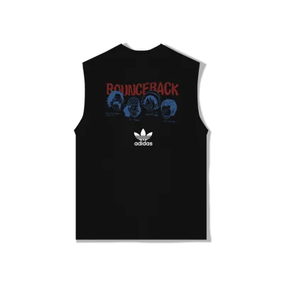 Adidas Short Sleeve Replica 1:1 Black White Cotton Brodery Collar