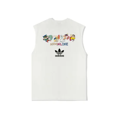Adidas kortärmad replika superklon svart vit bomullsbroderi