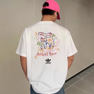 Adidas Short Sleeve replica super clone Cotton Leather Logo Is