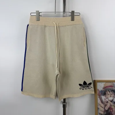 Adidas Shorts replica 1:1 White Knit Stripe Monogram These Fit