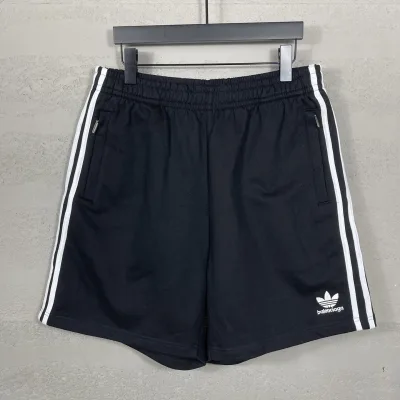 Adidas Shorts replica super clone Black White Cotton Brodered Brodery