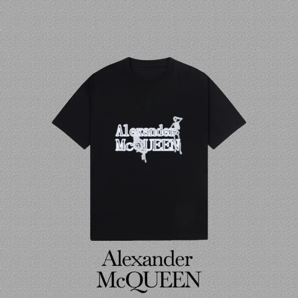 Alexander Mcqueen Short Sleeves replika lyx 1:1 Svart Vit Gr?£¤