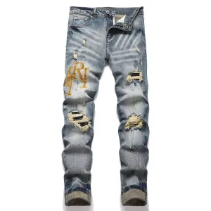 Amiri Shorts replika lyxiga Denim Ripped Streetwear Of Styles Jeans