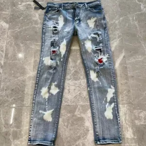 Amiri Shorts replika lyxiga Denim Ripped Streetwear Of Styles Jeans