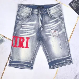 Amiri Shorts replika lyx super clone Denim Ripped Streetwear Of