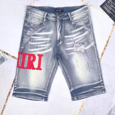 Amiri Shorts replika lyx super clone Denim Ripped Streetwear Of