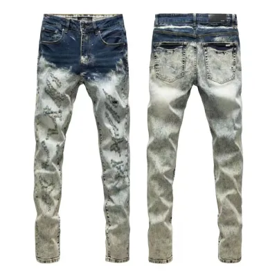 Amiri Trousers replica 1:1 Washed Ripped Of Styles Street Jeans