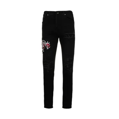Amiri Trousers replica luxury super clone Leather Washed Distressed In