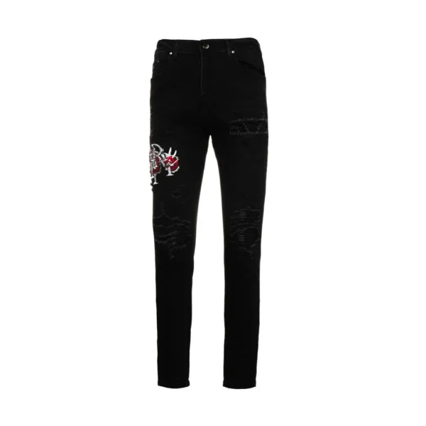 Amiri Trousers replica luxury super clone Leather Washed Distressed In