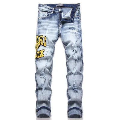 Amiri Trousers replica luxury Brodered Street In Become Common Cc