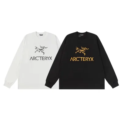 Arctetyx långärmad replika 1:1 vit svart logotyp originalklistermärken