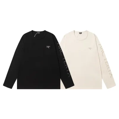 Arctetyx långärmad replika lyxig svart logotyp broderad originaldekal