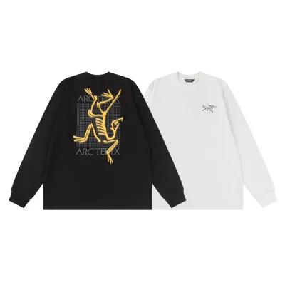Arctetyx långärmad replika superklon Vit Svart Logotyp Original