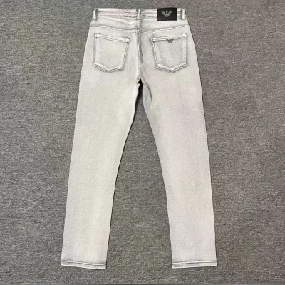 Armani Jeans replika lyx vit bomull Denim tvättad i Amani