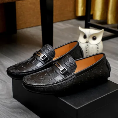 Armani Lederschuhe Replik 1:1 Schwarz Casual One Original Mokassins
