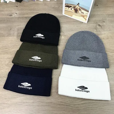Balenciaga Hat replika lyx Grå Vit Höst Vinter Stickad mössa
