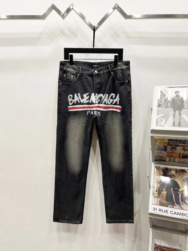 Balenciaga Jeans replica lyx Denim Logo Ankomst Lv Hetaste Sharing