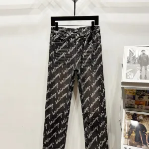 Balenciaga Jeans replika lyx super clone Denim är tyg vävt