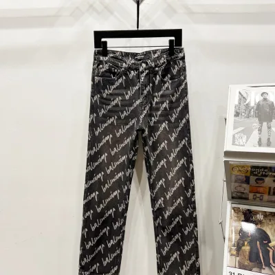 Balenciaga Jeans replika lyx super clone Denim är tyg vävt
