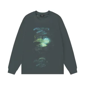 Balenciaga l?£¤ng?¡èrmad replika lyxig gr?£¤ bomullslogotyp dubbelt garn