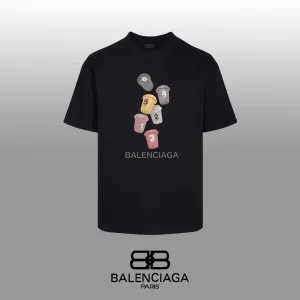 Balenciaga kortärmad replika lyx svart vitt tyg No On