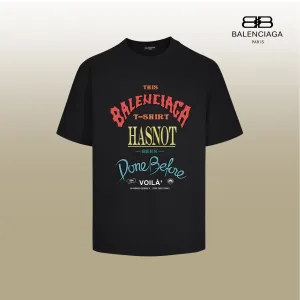 Balenciaga Short Sleeve Replica Luxury Logo Label Mp Dense Double