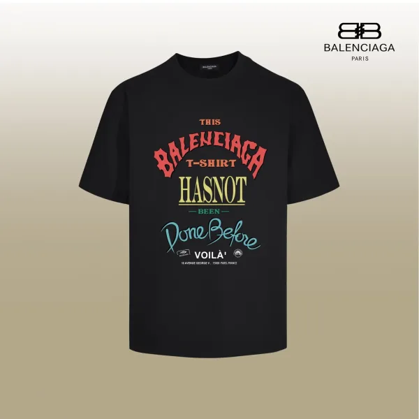 Balenciaga Short Sleeve Replica Luxury Logo Label Mp Dense Double