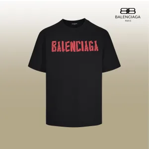 Balenciaga Short Sleeve Replica Luxury Logo Label Mp Dense Double
