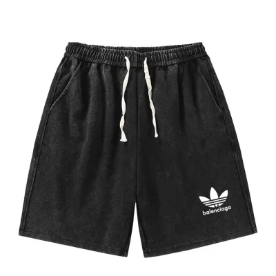 Balenciaga Shorts replica lyx 1:1 Black Cotton Logo Längd midja