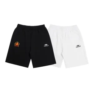 Balenciaga Shorts replika lyx Broderat Patchwork Balenciagasportsleaguessommar Football In Terry