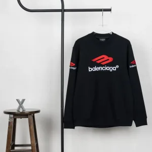 Balenciaga Sweatshirt replica lyx Svart Vit Bomull broderad till Xb