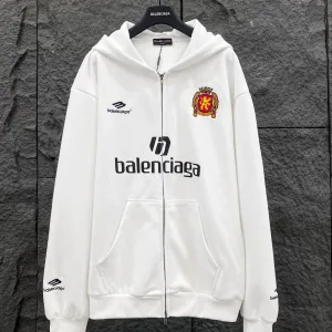 Balenciaga Kvinnor Kappa replika lyx super clone White Cotton Broderi