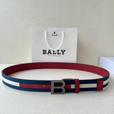 Bally Men Belts replica 1:1 Red Cowhide Counter Belt Width