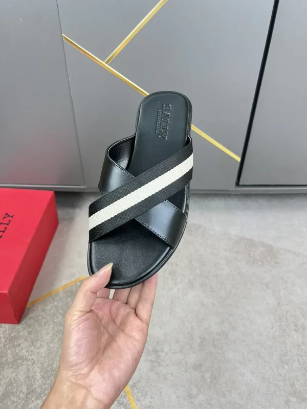 Bally Hausschuhe Replik 1:1 Rindsleder Original super bequeme Sohle Hausschuhe