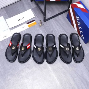 Bally Hausschuhe Replik Luxus Rindsleder Marke Flip Flops erhältlich anpassbar