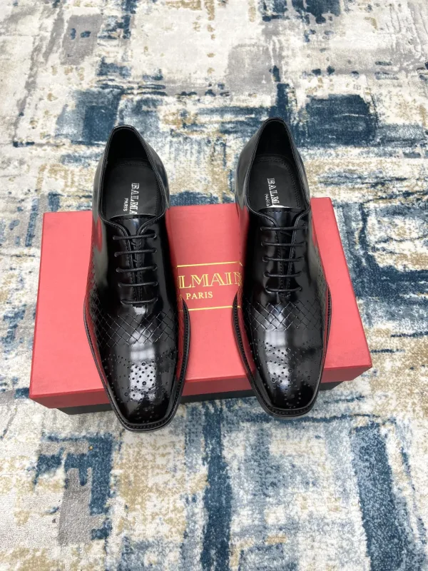 Balmain Lederschuhe Replik Luxus Kalbsleder Rindsleder Echtes