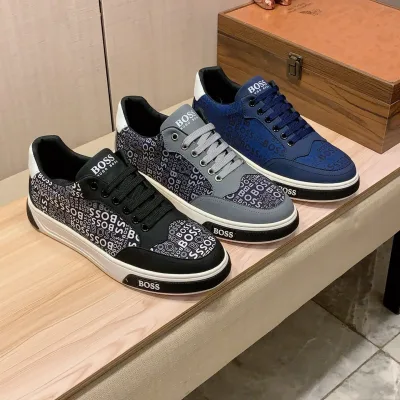 Boss Casual Schuhe Replik Luxus Rindsleder Schaffell Blitz Atmungsaktiv Stil