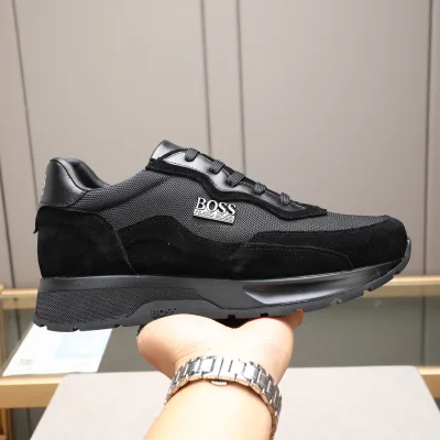 Boss Casual Schuhe Replik Luxus Super Klon Kalbsleder Leder Logo