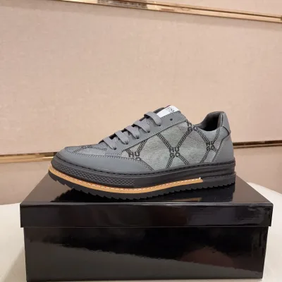 Boss Casual Schuhe replica super clone luxus Rindsleder Schaffell Zähler