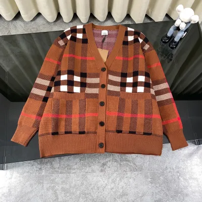 Burberry Jacka replika lyx 1:1 2016 White Khaki Randig Pläd