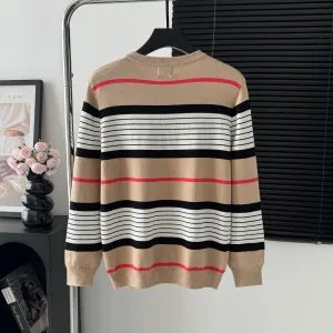 Burberry Skjorta replika lyx 1:1 Stickad Logo Tröja Tyg Alla