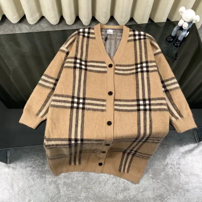 Burberry Tröja replika lyx Ull tvättad disk Jacquard Höst Vinter