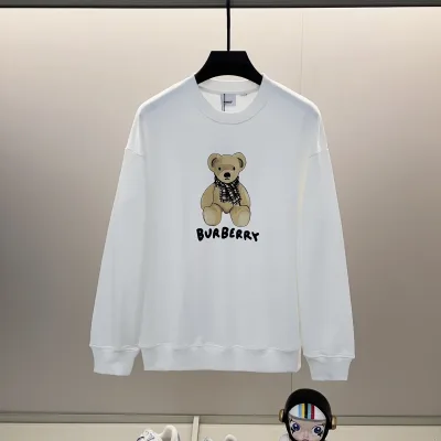 Burberry Sweatshirt replika lyx super klon Svart Vit Bomull Logotyp