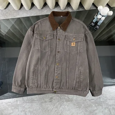 Carhartt jacka replika 1:1 lyx Svart Grå Denim Bomull Vintage