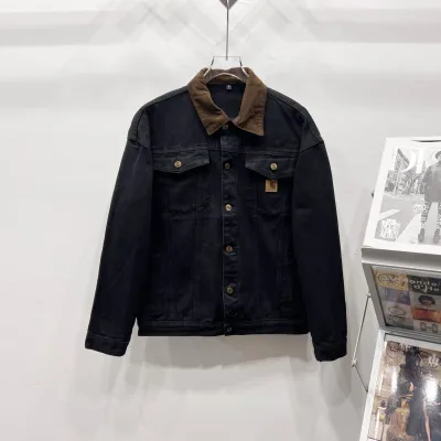 Carhartt Jacka replica super clone Black Denim Canvas Vintage Distressed
